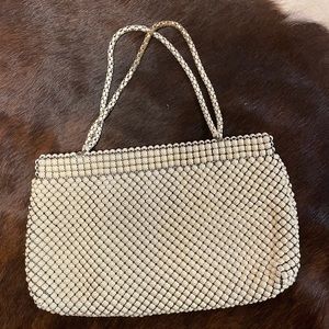 Vintage Whiting & Davis CO. Cream Chainmail Purse